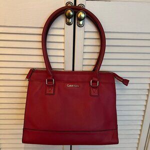 Calvin Klein Red Leather Bag
